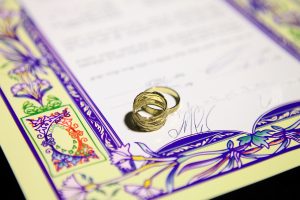 Ketubah - marriage contract in jewish religious tradition